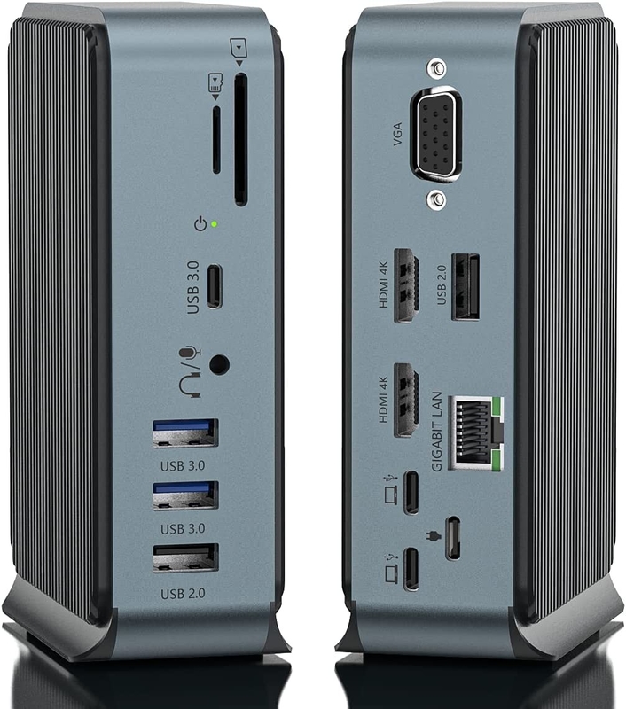 एचडीएमआई से यूएसबी सी डॉकिंग स्टेशन 100W टाइप-सी पीडी2 के साथ अधिकतम कार्य क्षमता0