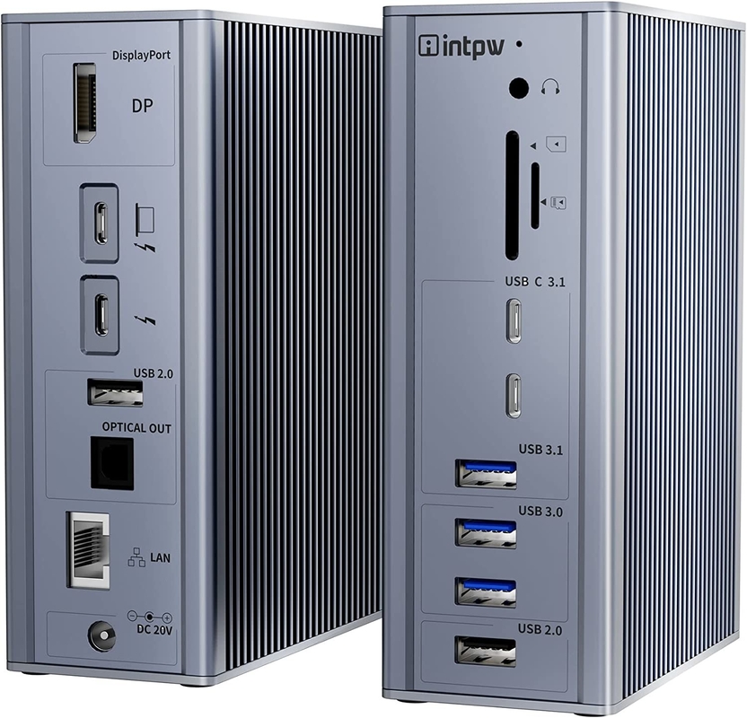 USB C डॉकिंग स्टेशन थंडरबोल्ट 4 HDMI 8K 60Hz USB4 40Gbps 20 मल्टी पोर्ट प्रकार C PD Rj45 HUB USB C 3.2 Gen 2