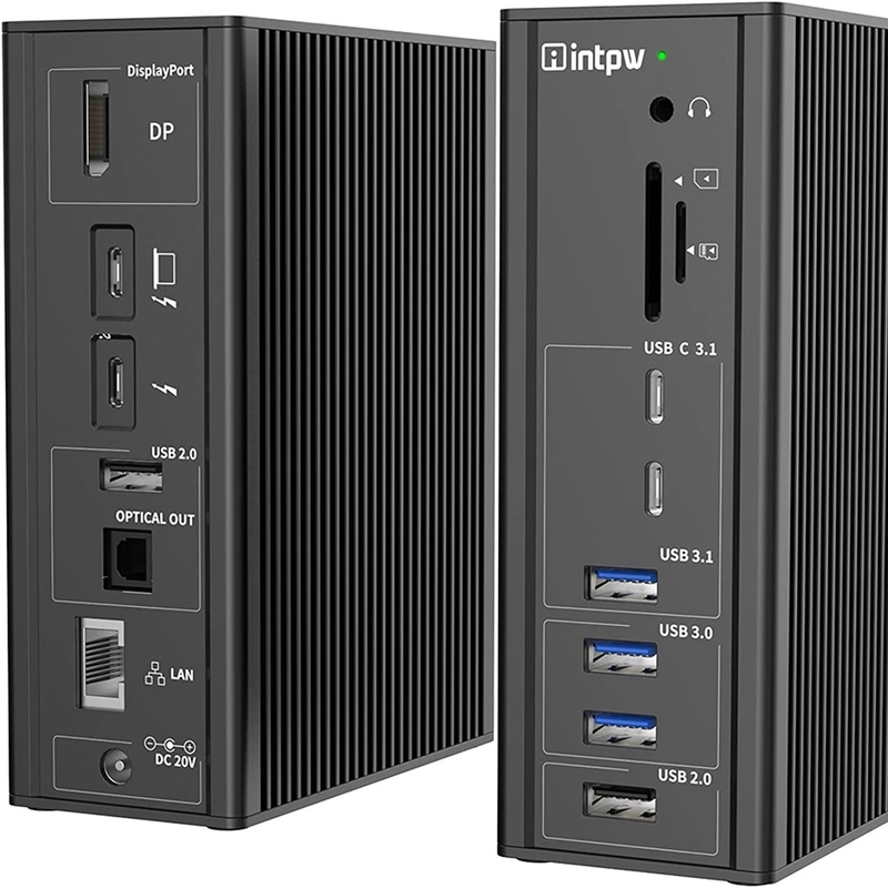 थंडरबोल्ट 3 एडाप्टर हब मैक यूएसबी सी डॉकिंग स्टेशन 10Gbps स्टीरियो कॉम्बो जैक पोर्ट