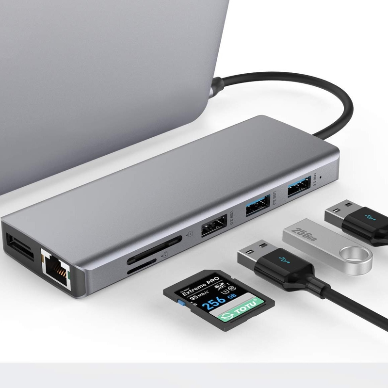 5Gbps ट्रांसफर स्पीड और पावर सप्लाई के साथ USB A टाइप C एचडीएमआई यूएसबी हब