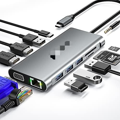 यूएसबी टाइप सी हब एचडीएमआई 4k 60hz यूएसबी सी डॉकिंग स्टेशन 10Gbps ट्रांसफर दर का समर्थन करता है