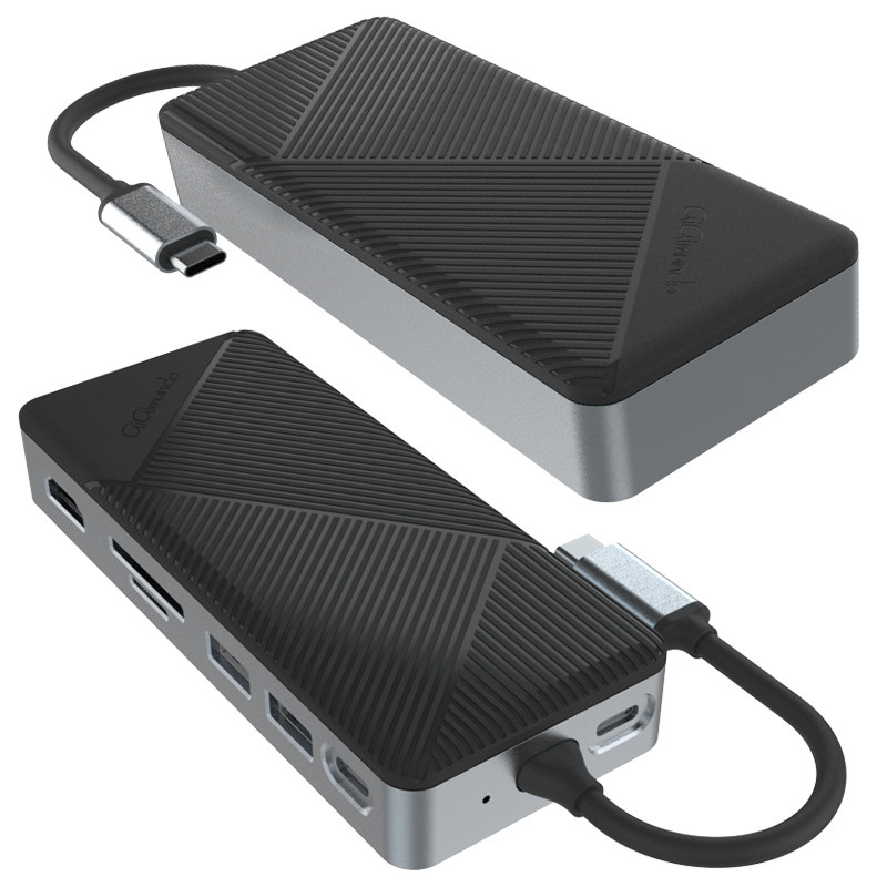 10Gbps के साथ USB C डिस्प्लेलिंक डॉकिंग स्टेशन USB 3.2 Gen2 M.2 NVMe/SATA SSD रीडर