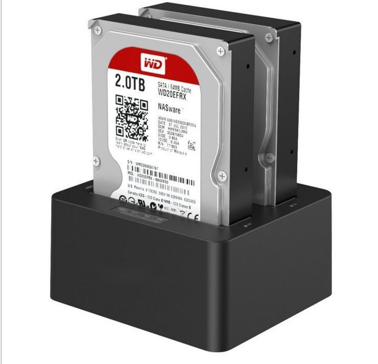 यूएसबी 3.0 एचडी डुअल बे हार्ड ड्राइव डॉकिंग स्टेशन 2.5 3.5 SATA HDD SSD