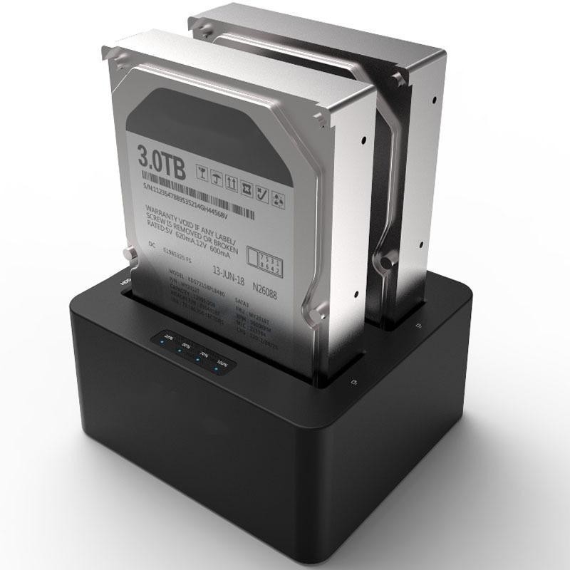 यूएसबी 3.0 एचडी डुअल बे हार्ड ड्राइव डॉकिंग स्टेशन 2.5 3.5 SATA HDD SSD