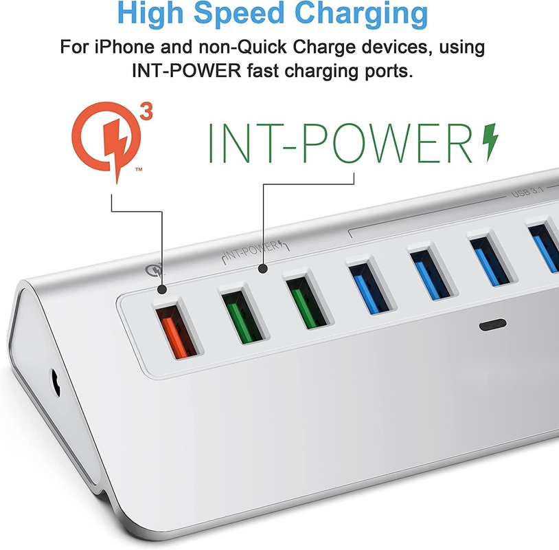 डिस्प्लेपोर्ट 10Gbps 10 पोर्ट यूएसबी सी टू यूएसबी 3.1 एडाप्टर जेन 2 हब 7 यूएसबी 3.1 डेटा पोर्ट टाइप ए टाइप सी केबल