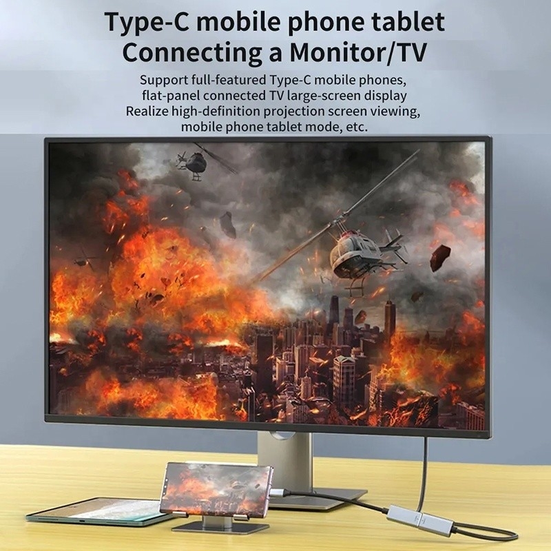 पीवीसी जैकेट पुरुष-महिला यूएसबी सी प्रकार सी 8K 60Hz वीडियो ऑडियो के लिए डिस्प्लेपोर्ट डिस्प्ले एडाप्टर केबल के लिए