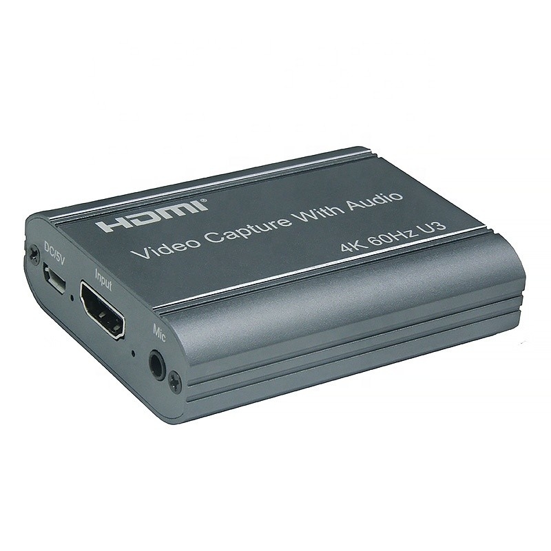 पेशेवर 4K 60Hz HDMI USB3.0 वीडियो कैप्चर कार्ड के साथ ऑडियो आउटपुट और USB 3 के साथ।0