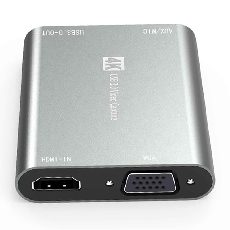 USB 3.0 HDMI वीडियो कैप्चर डीवीआर कार्ड बॉक्स माइक्रोफोन के साथ वीजीए लूप आउट के साथ कंप्यूटर कैमरा Xbox के लिए