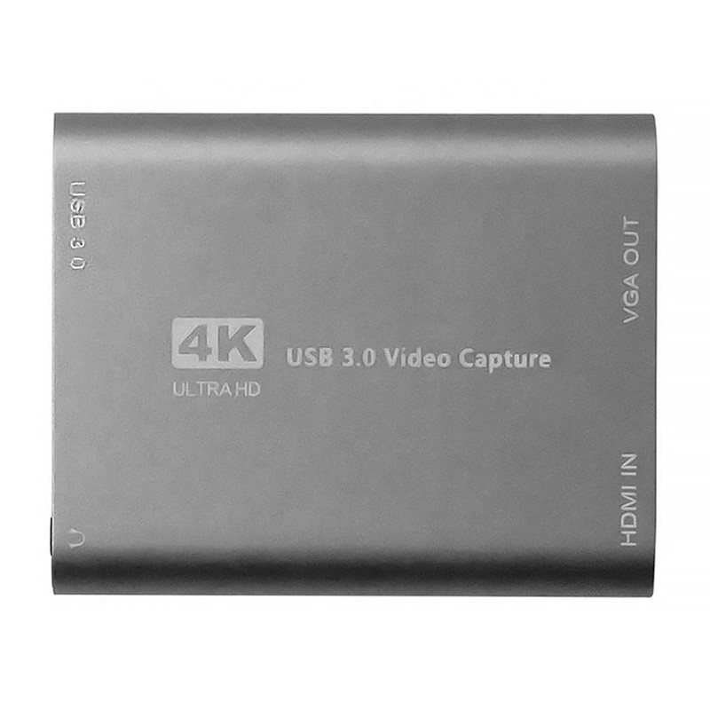 USB 3.0 HDMI वीडियो कैप्चर डीवीआर कार्ड बॉक्स माइक्रोफोन के साथ वीजीए लूप आउट के साथ कंप्यूटर कैमरा Xbox के लिए