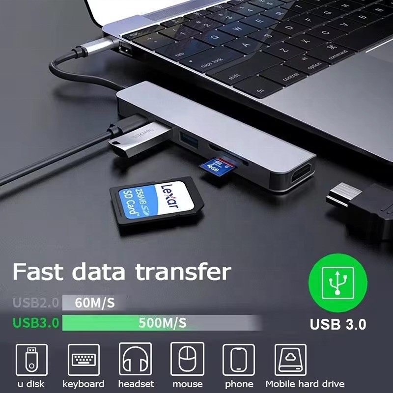 4K HDMI USB3.0 TF एसडी कार्ड रीडर और 87W पीडी चार्जिंग के साथ यूएसबी 3.1 डॉकिंग स्टेशन हब