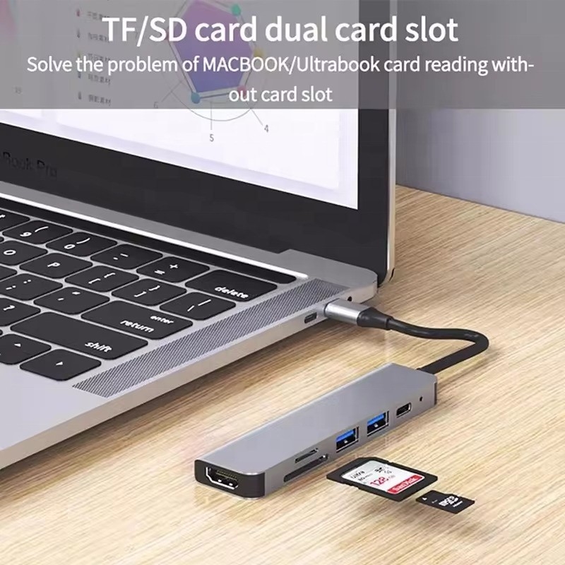 4K HDMI USB3.0 TF एसडी कार्ड रीडर और 87W पीडी चार्जिंग के साथ यूएसबी 3.1 डॉकिंग स्टेशन हब