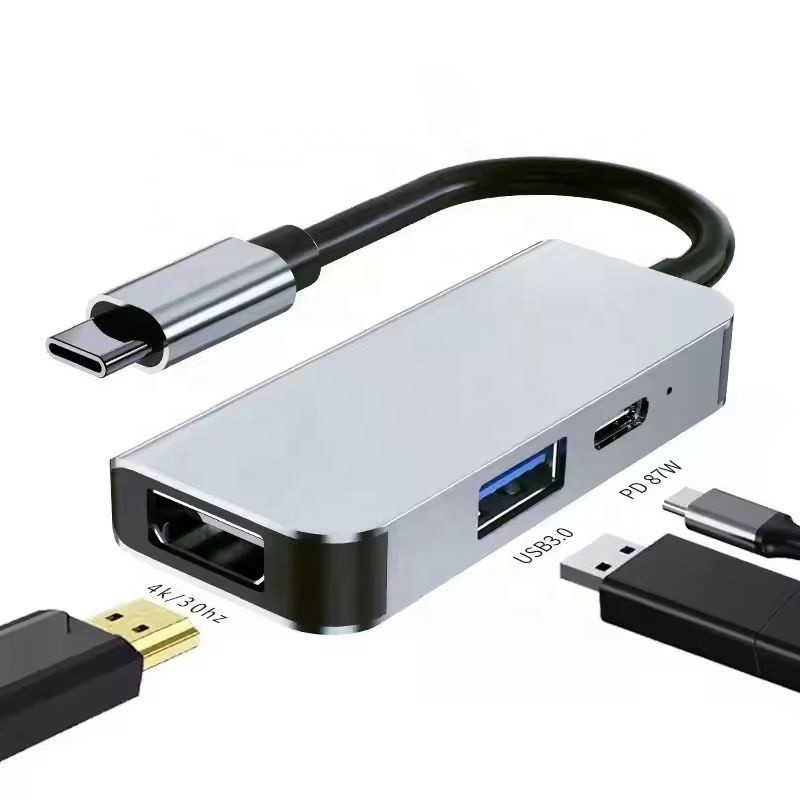 यूएसबी 3.1/यूएसबी टाइप-सी हब एडाप्टर डॉकिंग स्टेशन 4K एचडीएमआई यूएसबी 3.0 यूएसबी 3.0 टाइप सी पीडी के साथ