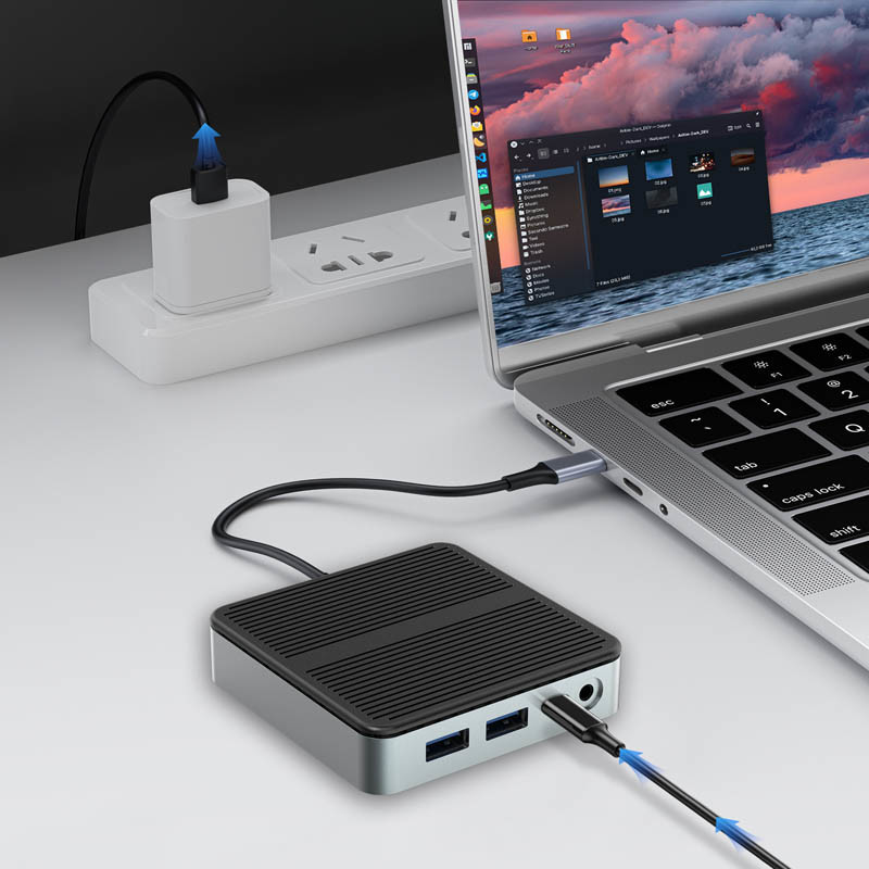 9 इन 1 फास्ट स्पीड डाटा ट्रांसफर USB 3.0 पोर्ट हब टाइप सी पोर्ट टू एचडीएमआई एडाप्टर