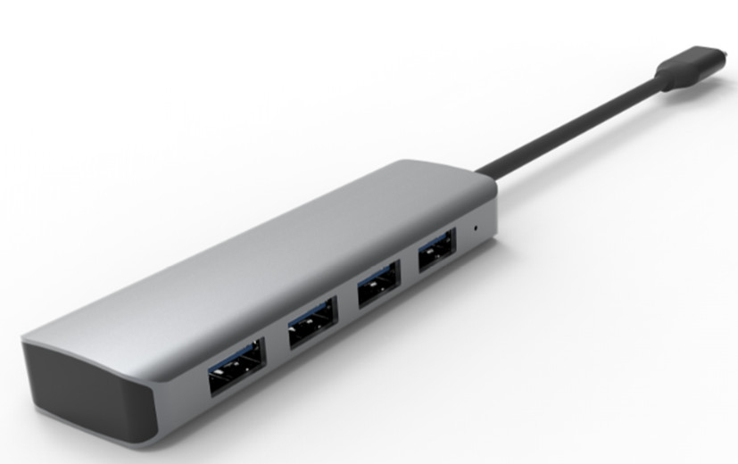 USB 3.1 इंटरफ़ेस प्रकार C से 9 पोर्ट USB A 3.0 एडाप्टर RJ45 गीगाबिट ईथरनेट नेटवर्क कार्ड के साथ ग्रे