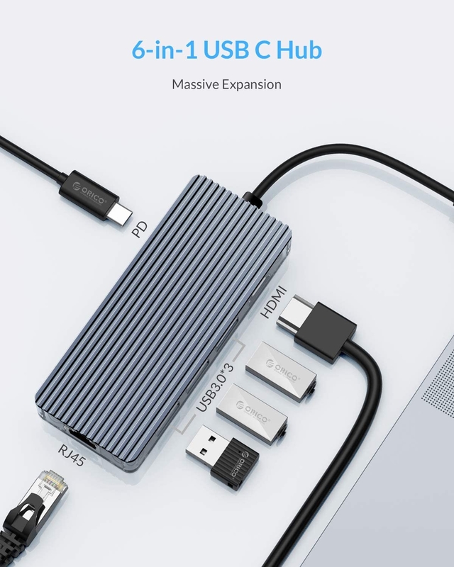 TYPE-C पुरुष 11 इन 1 हब कंप्यूटर लैपटॉप डॉकिंग स्टेशन एडाप्टर 1000Mbps RJ45 और USB-C PD के साथ
