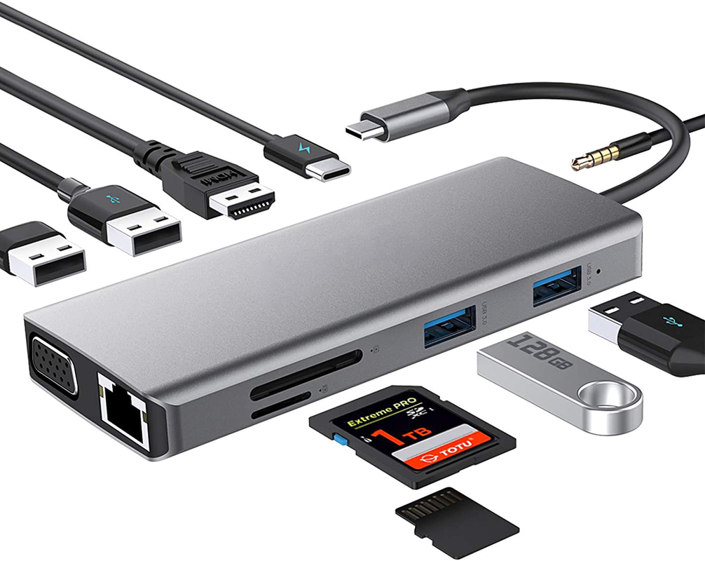 उच्च परिभाषा 4K 60Hz एचडीएमआई वीडियो कैप्चर कार्ड के साथ लूप आउट यूएसबी सी टाइप सी हब