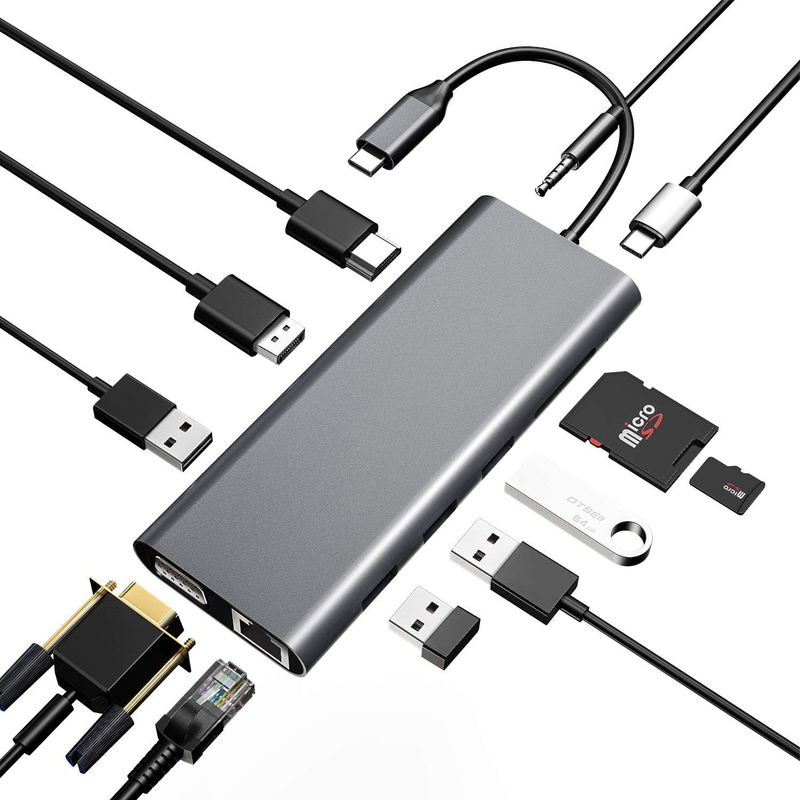 उच्च परिभाषा 4K 60Hz एचडीएमआई वीडियो कैप्चर कार्ड के साथ लूप आउट यूएसबी सी टाइप सी हब
