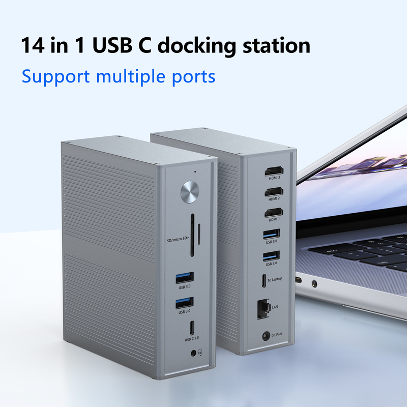 Subosen पावर सप्लाई USB-C PD 100W USB-C डॉकिंग स्टेशन तेजी से और चिकनी डिवाइस संगतता के लिए