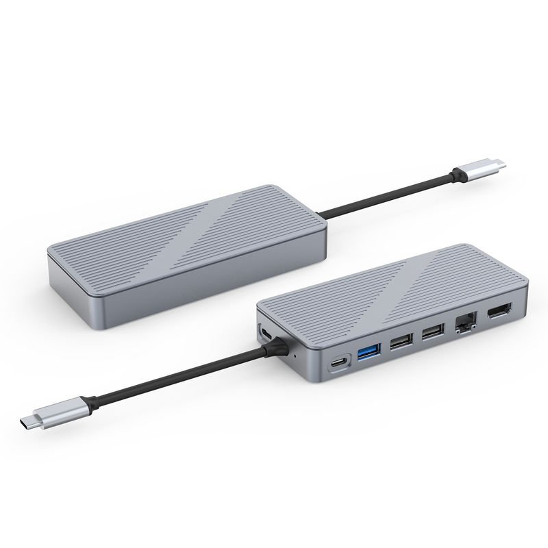 USB-C डॉकिंग स्टेशन USB 3.0 1G ईथरनेट 4K HDMI USB C डिवाइसों के लिए संगतता