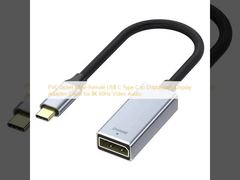 PVC Jacket Male-Female USB C Type C to Displayport Display Adapter Cable for 8K 60Hz Video Audio
